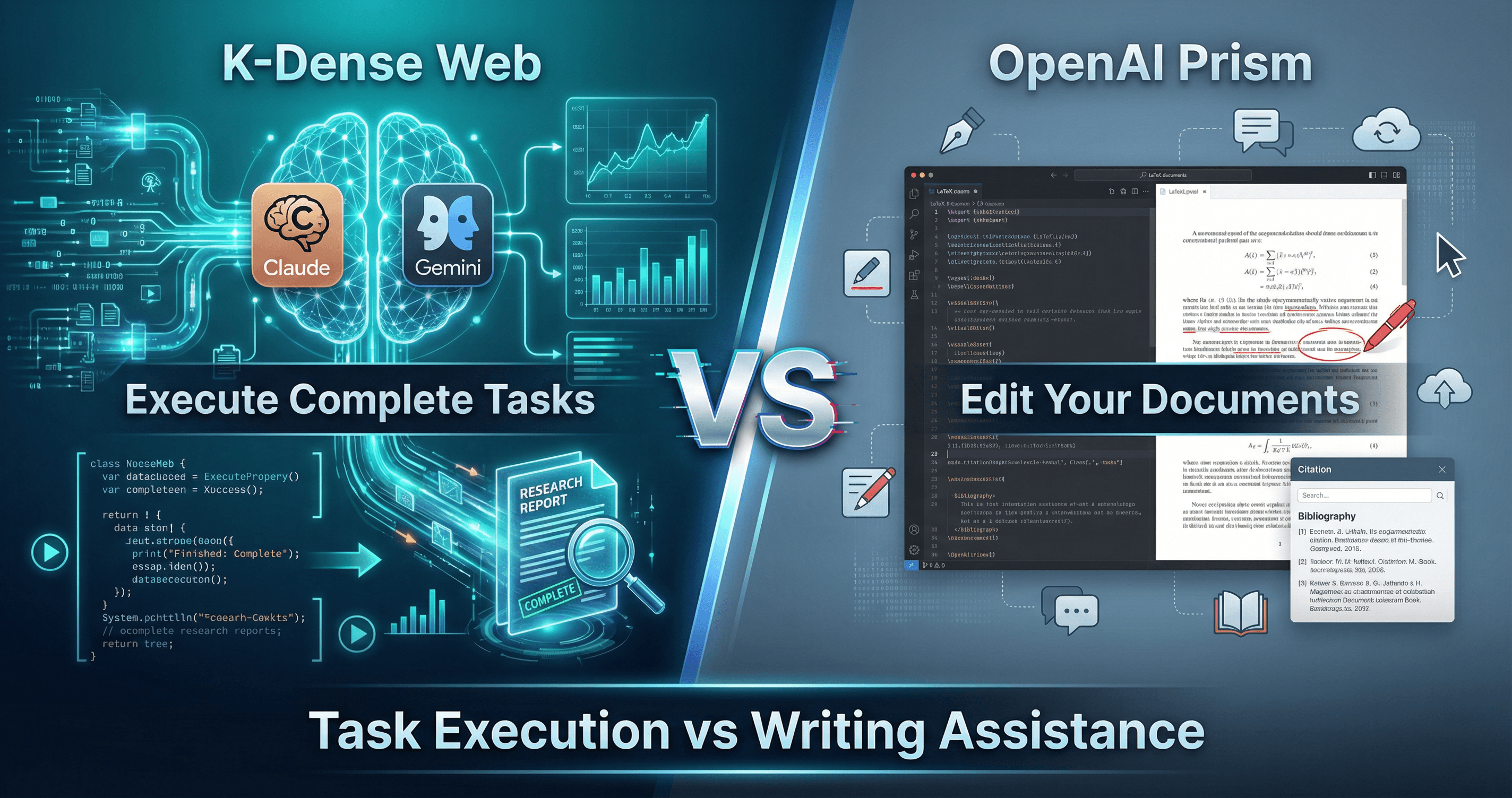 K-Dense Web vs OpenAI Prism: Task Execution vs Writing Assistance