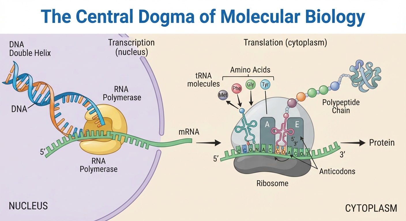 Nano Banana 2 Lite sample for bio-central-dogma