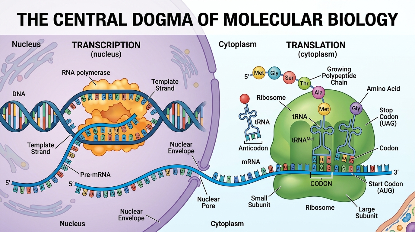 Nano Banana 2 sample for bio-central-dogma