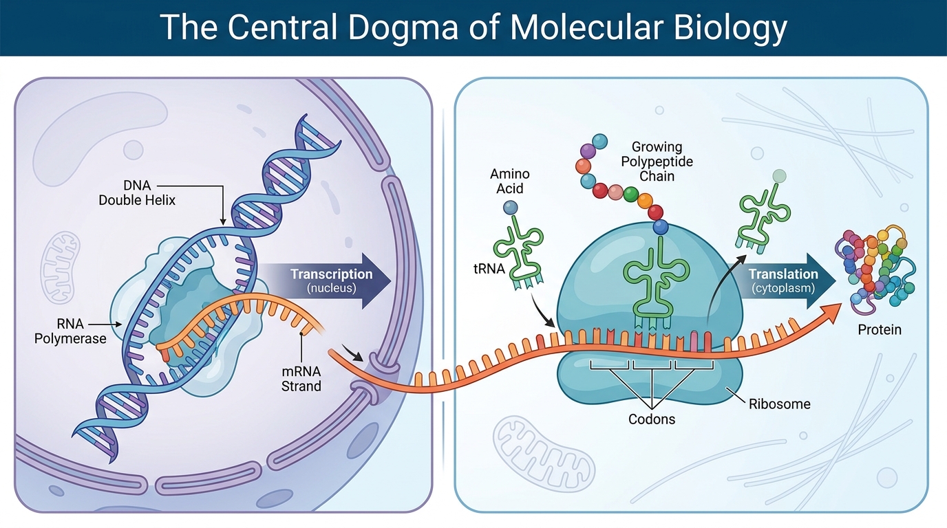 Nano Banana Pro sample for bio-central-dogma