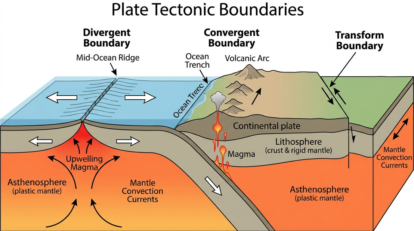 Nano Banana Pro sample for earth-plate-tectonics