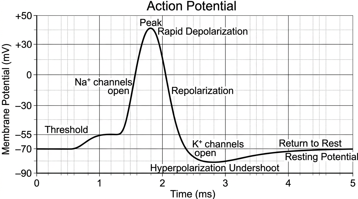 Nano Banana Pro sample for neuro-action-potential