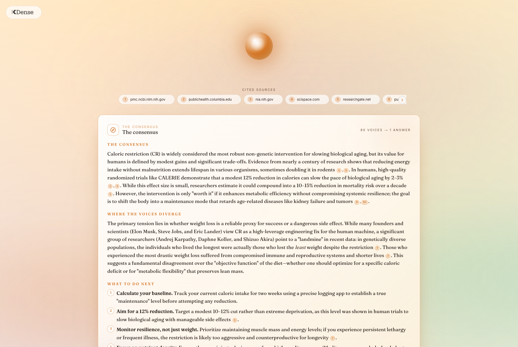 Pantheon answering a live longevity question