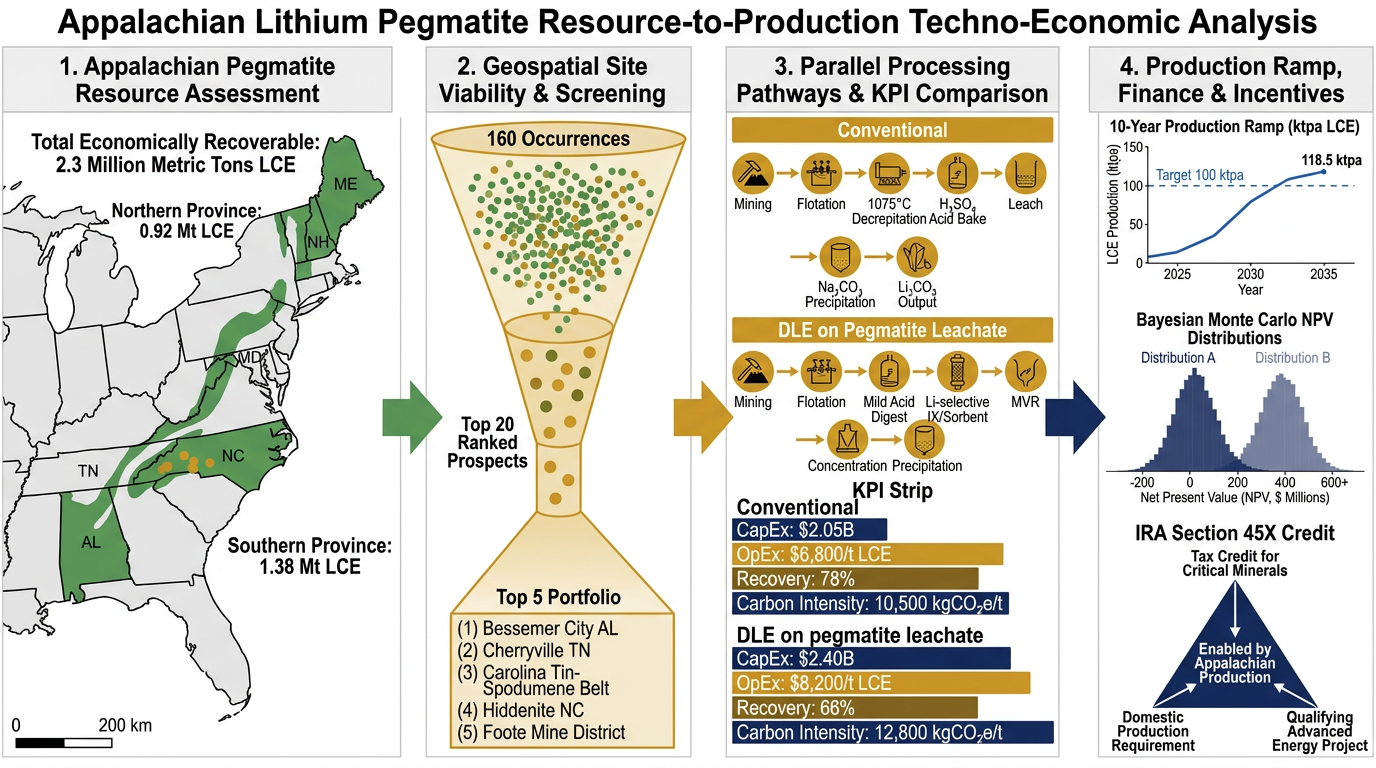 Appalachian Lithium Resource Techno-Economic Analysis