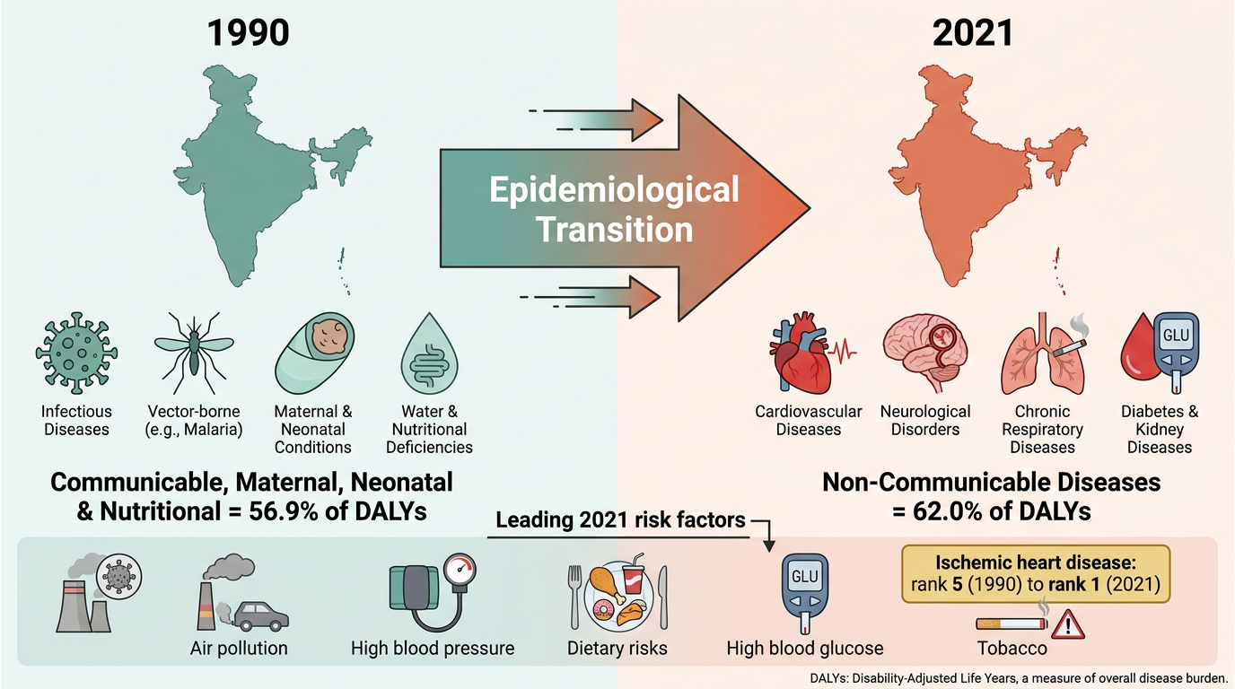 India GBD 2021 Disease Burden & Transition Analysis