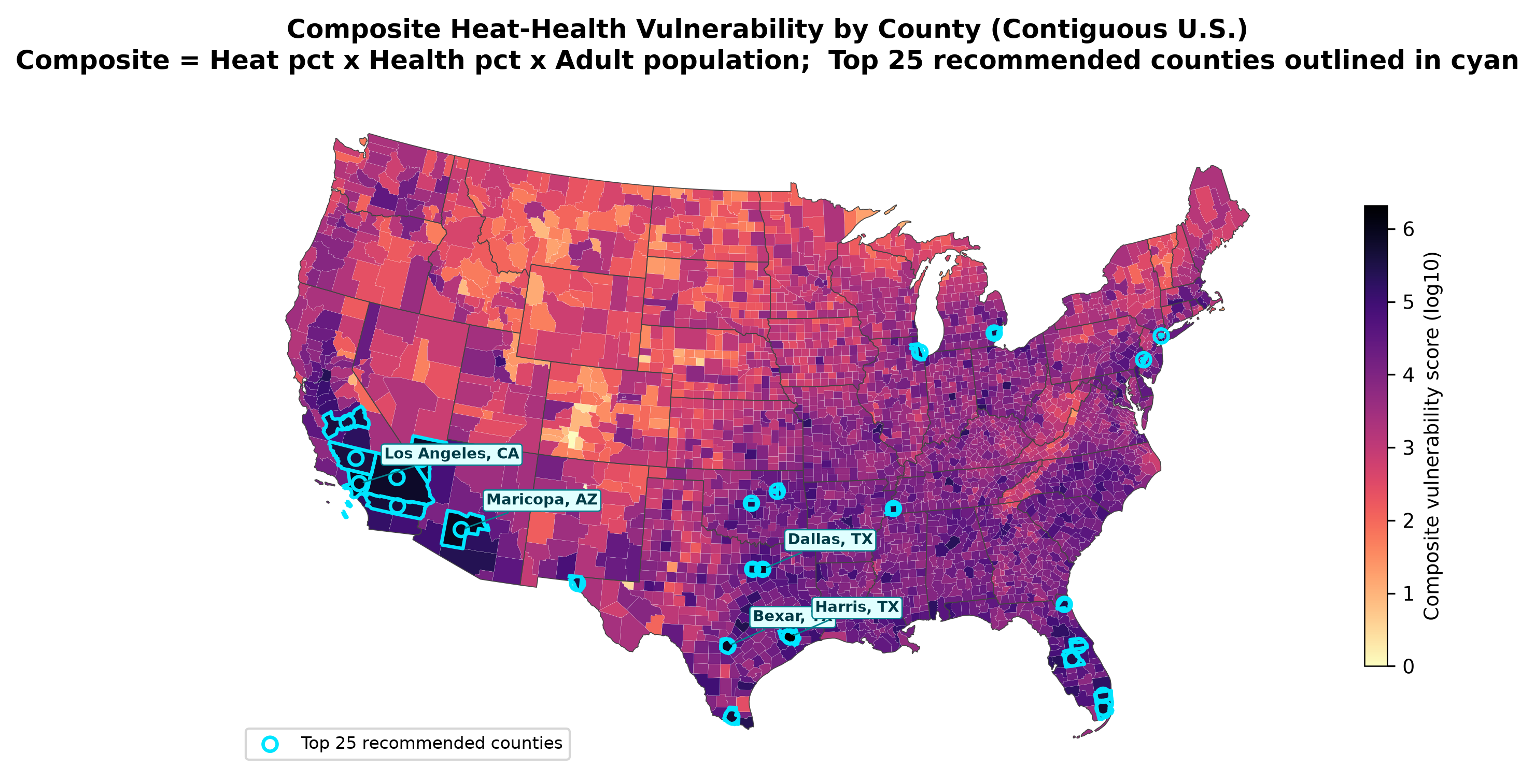 Map composite vulnerability