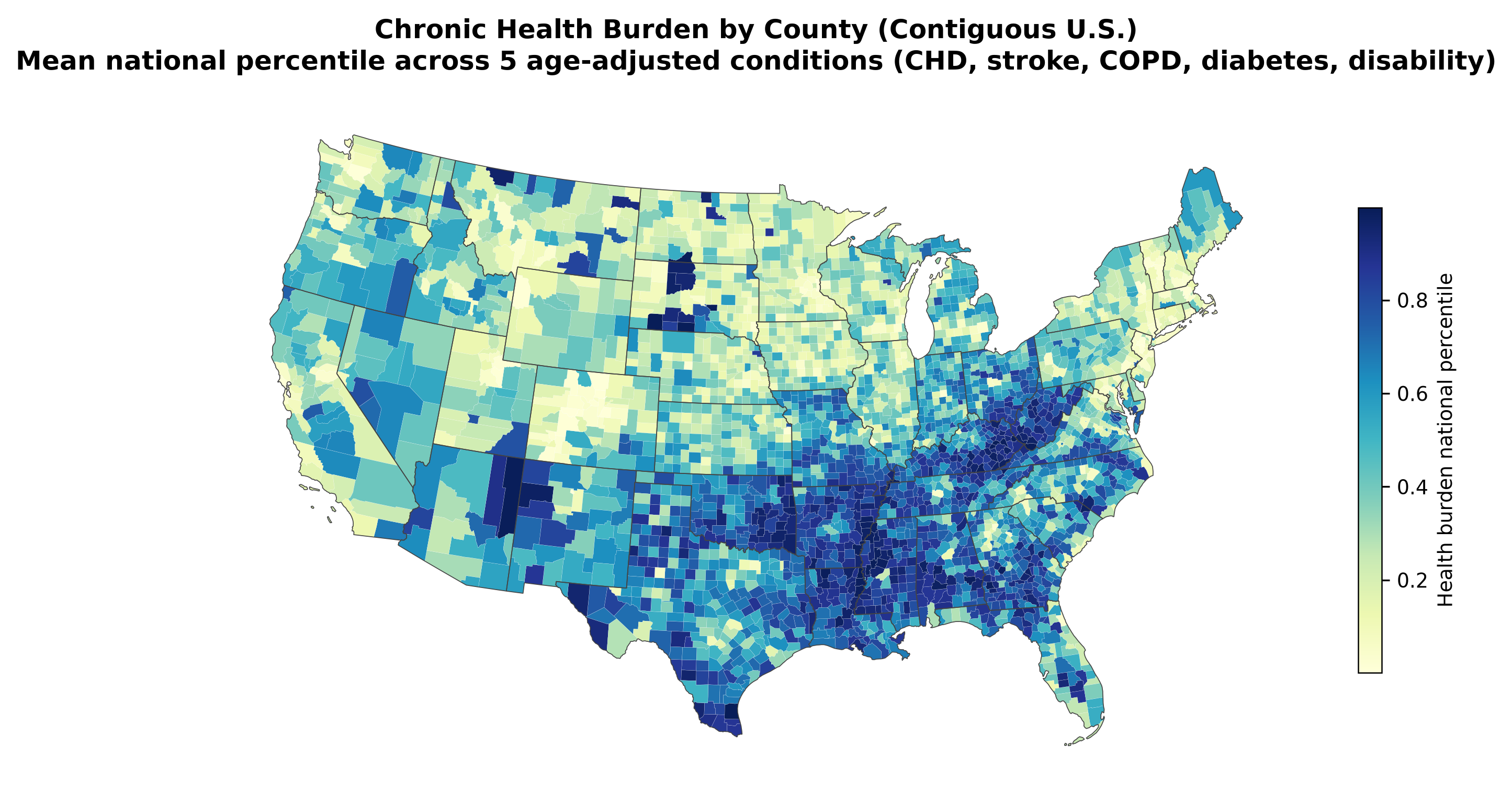 Map health burden
