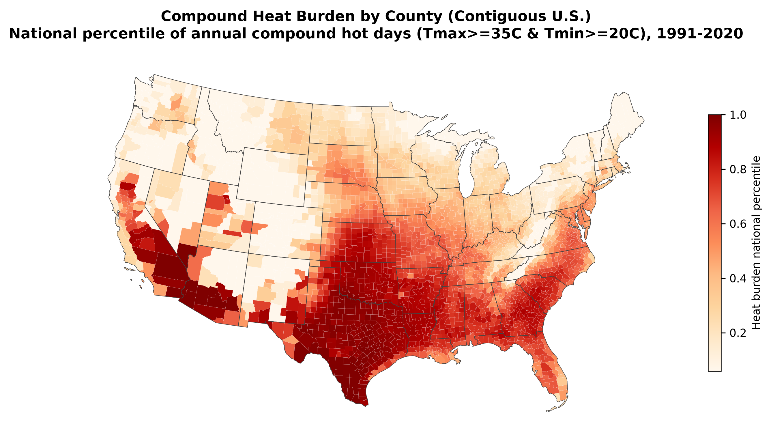 Map heat burden