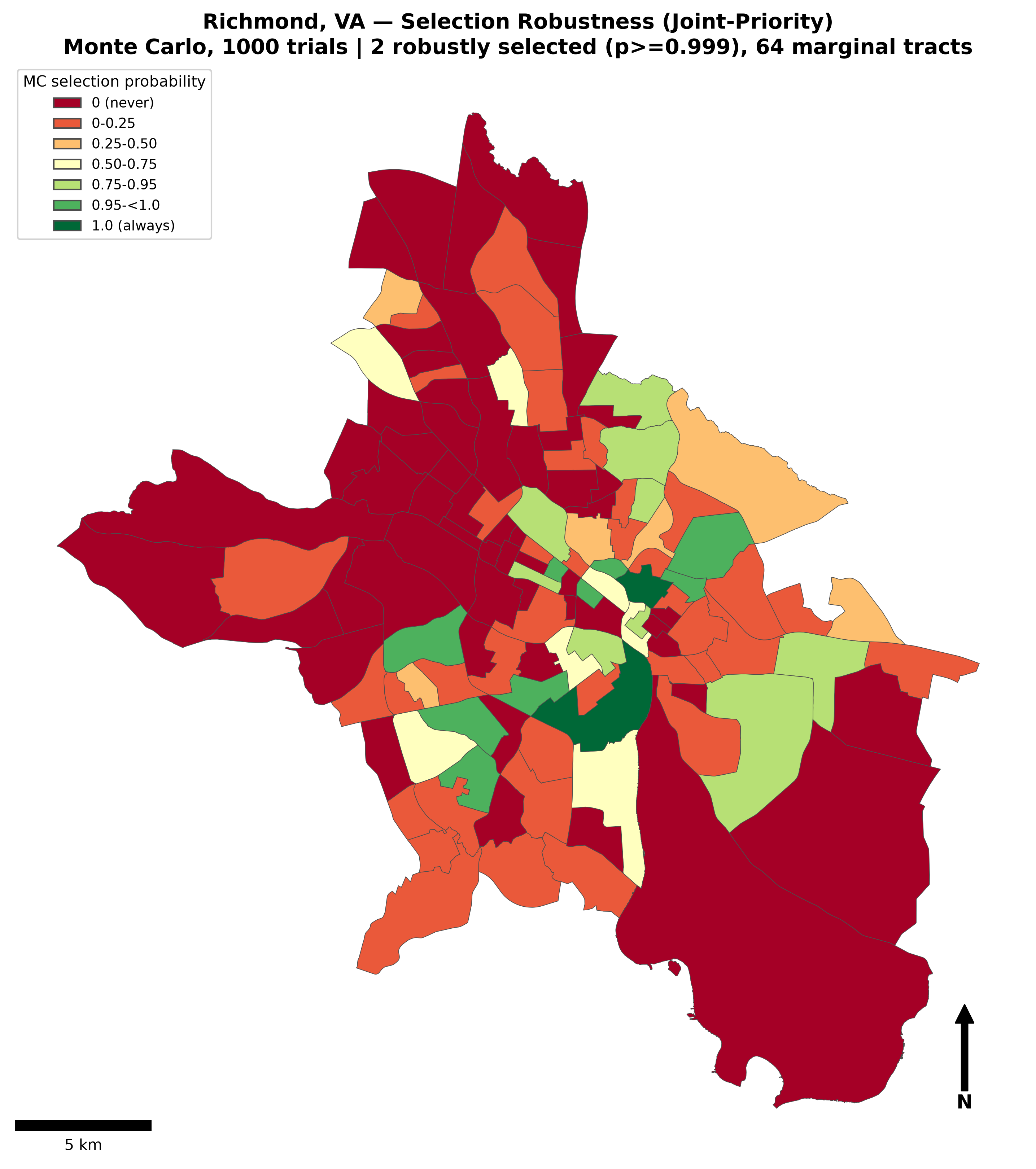 Uncertainty map selection prob